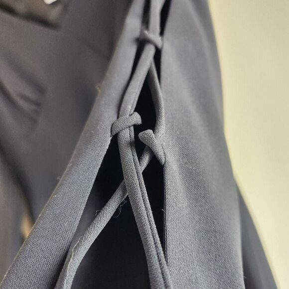 Nine West Black Dress Long Sleeve Tie Cuffs Career Cocktail Party Size 8 - Picture 6 of 6